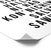 Hallo in mehreren Sprachen Poster (Ecke)