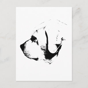 Hallo in Schwarz und Weiß Postkarte