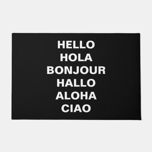 Hallo in verschiedenen Sprachen benutzerdefinierte Fußmatte (Vorderseite)