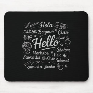 Hallo in verschiedenen Sprachen Reise Urlaub Esl T Mousepad