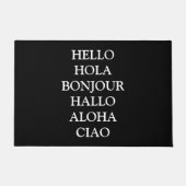 Hallo in vielen Sprachen benutzerdefinierten Text Fußmatte (Vorderseite)