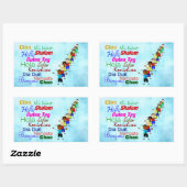 Hallo in vielen Sprachen Rechteckiger Aufkleber (Blatt)