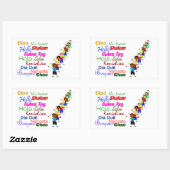 Hallo in vielen Sprachen Rechteckiger Aufkleber (Blatt)