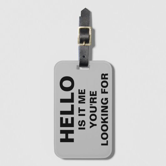 Hallo ist es, nach dem du suchst gepäckanhänger (Vorderseite Vertikal)