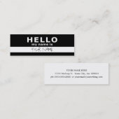 hallo ist mein Name: 2 mit Seiten versehen: Mini Visitenkarte (Vorne/Hinten)