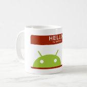 hallo ist mein Name android Kaffeetasse (Vorderseite Links)