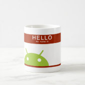 hallo ist mein Name android Kaffeetasse (Mittel)