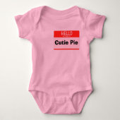 Hallo ist mein Name Baby Strampler (Vorderseite)