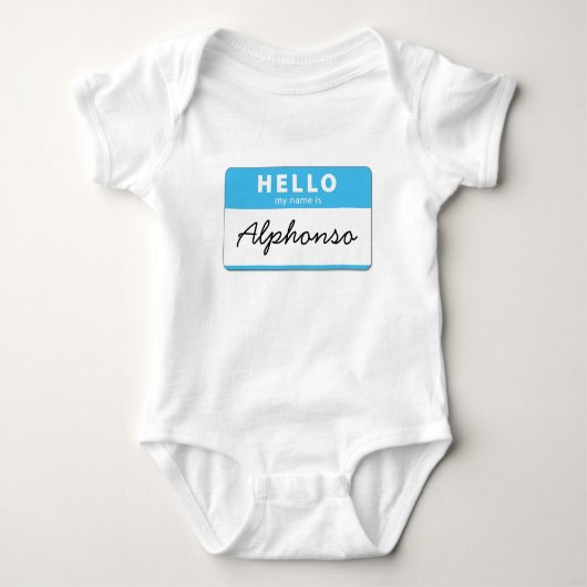 Hallo, ist mein Name… Baby Strampler (Vorderseite)