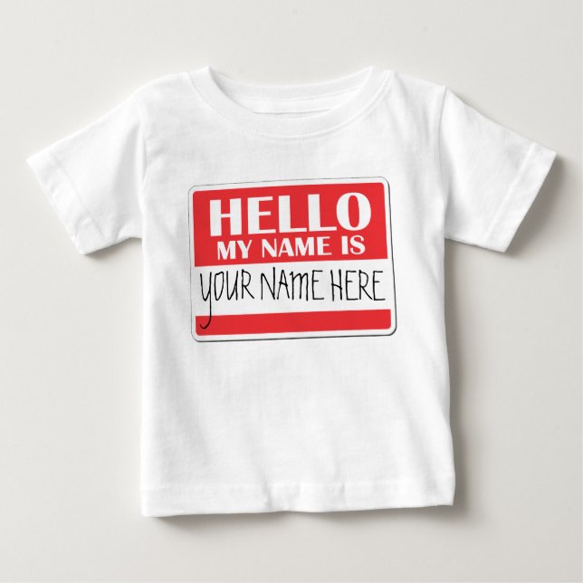 Hallo ist mein Name Baby T-shirt (Vorderseite)
