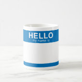Hallo ist mein Name - Blau Kaffeetasse (Mittel)