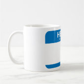 Hallo ist mein Name - Blau Kaffeetasse (Links)