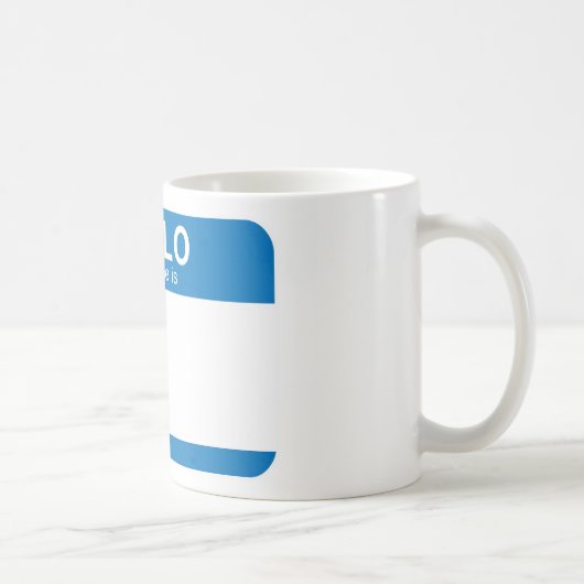 Hallo ist mein Name - Blau Kaffeetasse (Rechts)