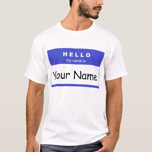 Hallo ist mein Name (Blau) T-Shirt (Vorderseite)