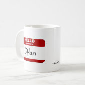 Hallo ist mein Name Dylan (rot) Kaffeetasse (Vorderseite Links)