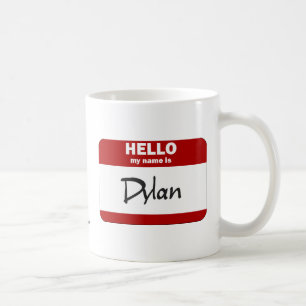 Hallo ist mein Name Dylan (rot) Kaffeetasse