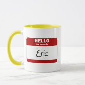 Hallo ist mein Name Eric (rot) Tasse (Links)