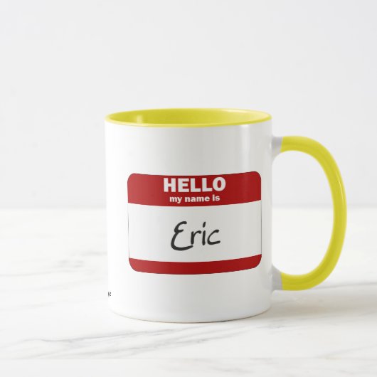 Hallo ist mein Name Eric (rot) Tasse (Rechts)