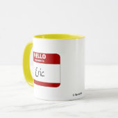 Hallo ist mein Name Eric (rot) Tasse (Vorderseite Links)