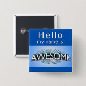 Hallo ist mein Name fantastisch Button (Vorne & Hinten)