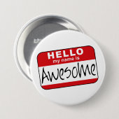 Hallo, ist mein Name fantastisch Button (Vorne & Hinten)