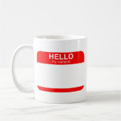 Hallo ist mein Name flexibel Kaffeetasse (Links)
