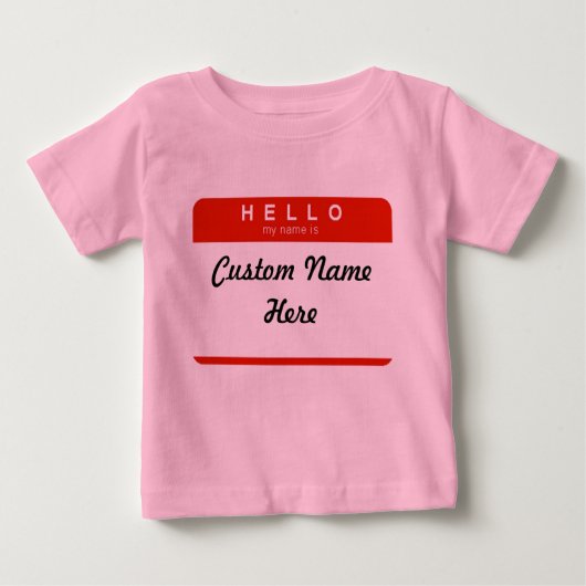 Hallo ist mein Name (Gewohnheit) Baby T-shirt (Vorderseite)