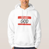 Hallo ist mein Name Gott Hoodie (Vorderseite)