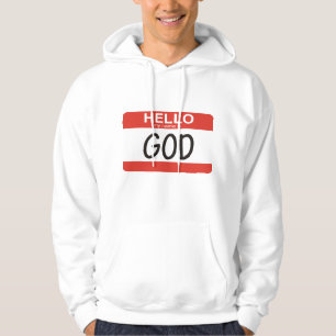 Hallo ist mein Name Gott Hoodie