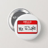 Hallo ist mein Name Herr Right Button (Vorne & Hinten)