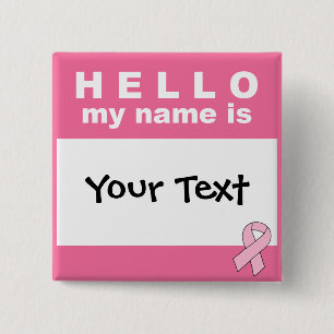 Hallo ist mein Name (Ihr Text hier) personalisiert Button