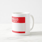 Hallo, ist mein Name (Ihr Text) Kaffeetasse (VorderseiteRechts)