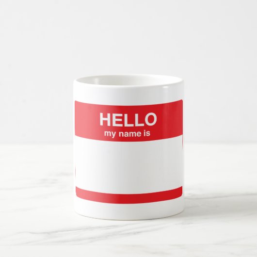 Hallo, ist mein Name (Ihr Text) Kaffeetasse (Mittel)