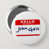 Hallo ist mein Name John Galt Button (Vorne & Hinten)