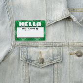 "Hallo ist mein Name…" Kariert Namensschild (Beispiel)