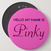 Hallo ist mein Name kleiner Finger Button (Vorne & Hinten)