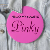 Hallo ist mein Name kleiner Finger Button (Beispiel)