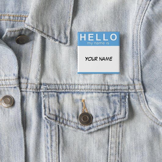 Hallo ist mein Name Knopf Button (Beispiel)