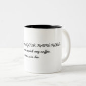 Hallo, ist mein Name kundengerechte Tasse (VorderseiteRechts)