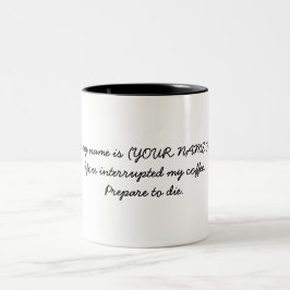 Hallo, ist mein Name kundengerechte Tasse