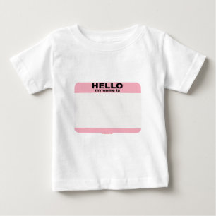 Hallo ist mein Name LEERE ROSA Kopie Baby T-shirt