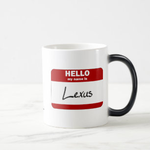 Hallo ist mein Name Lexus (rot) Verwandlungstasse
