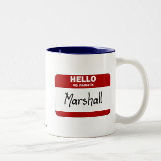 Hallo ist mein Name Marshall (rot) Zweifarbige Tasse