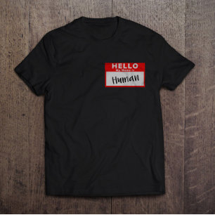 Hallo ist mein Name menschlicher links T-Shirt