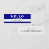 hallo ist mein Name Mini Visitenkarte (Vorne/Hinten)