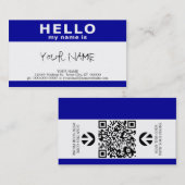 hallo ist mein Name (mit QR Code) Visitenkarte (Vorne/Hinten)