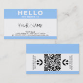hallo ist mein Name (mit QR Code) Visitenkarte (Vorne/Hinten)