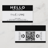 hallo ist mein Name (mit QR Code) Visitenkarte (Vorne/Hinten)