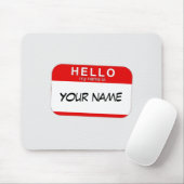 Hallo ist mein Name Mousepad (Mit Mouse)
