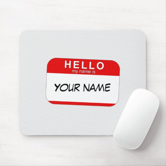 Hallo ist mein Name Mousepad (Mit Mouse)